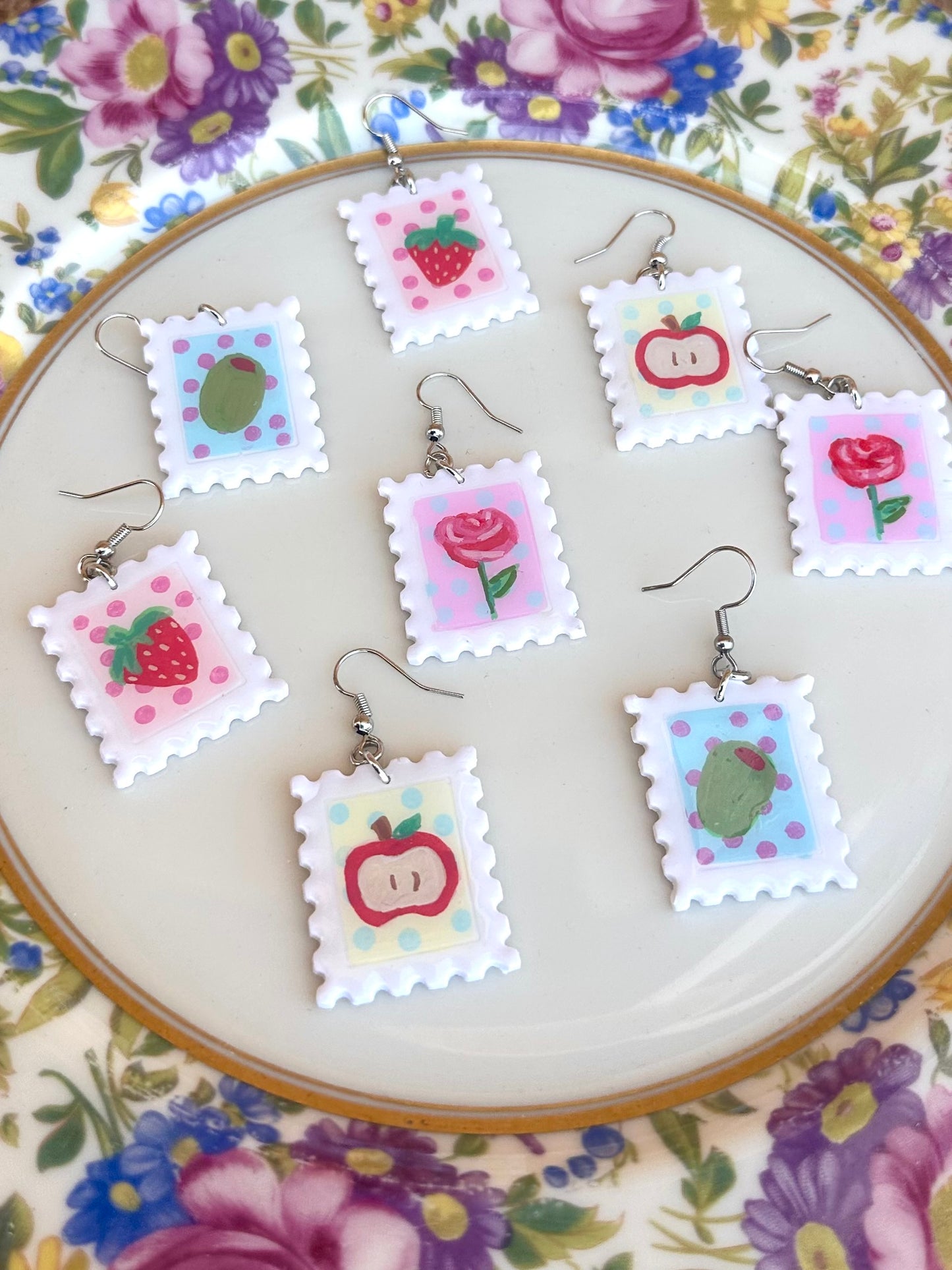Apple Stamp Earrings