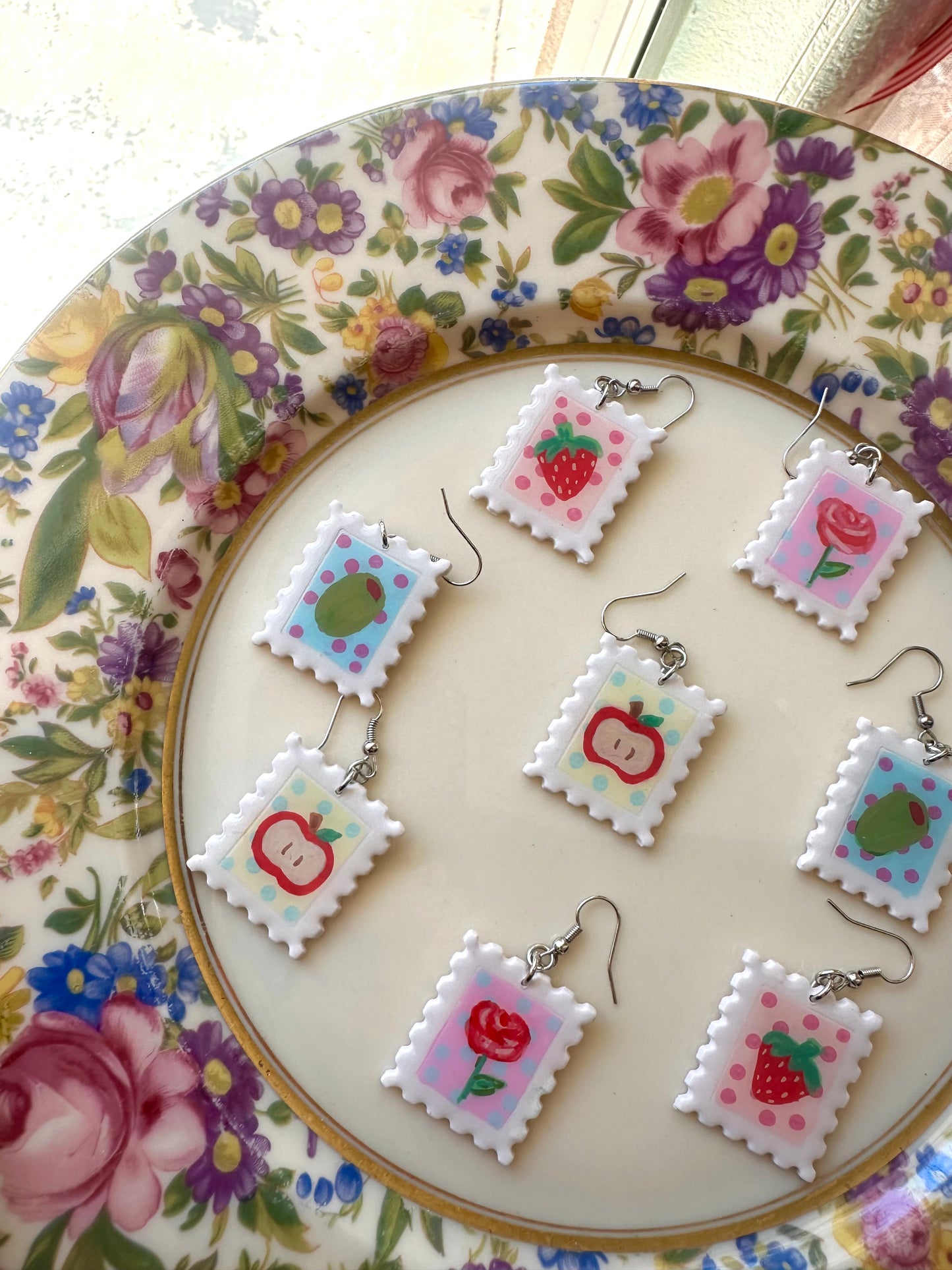Apple Stamp Earrings