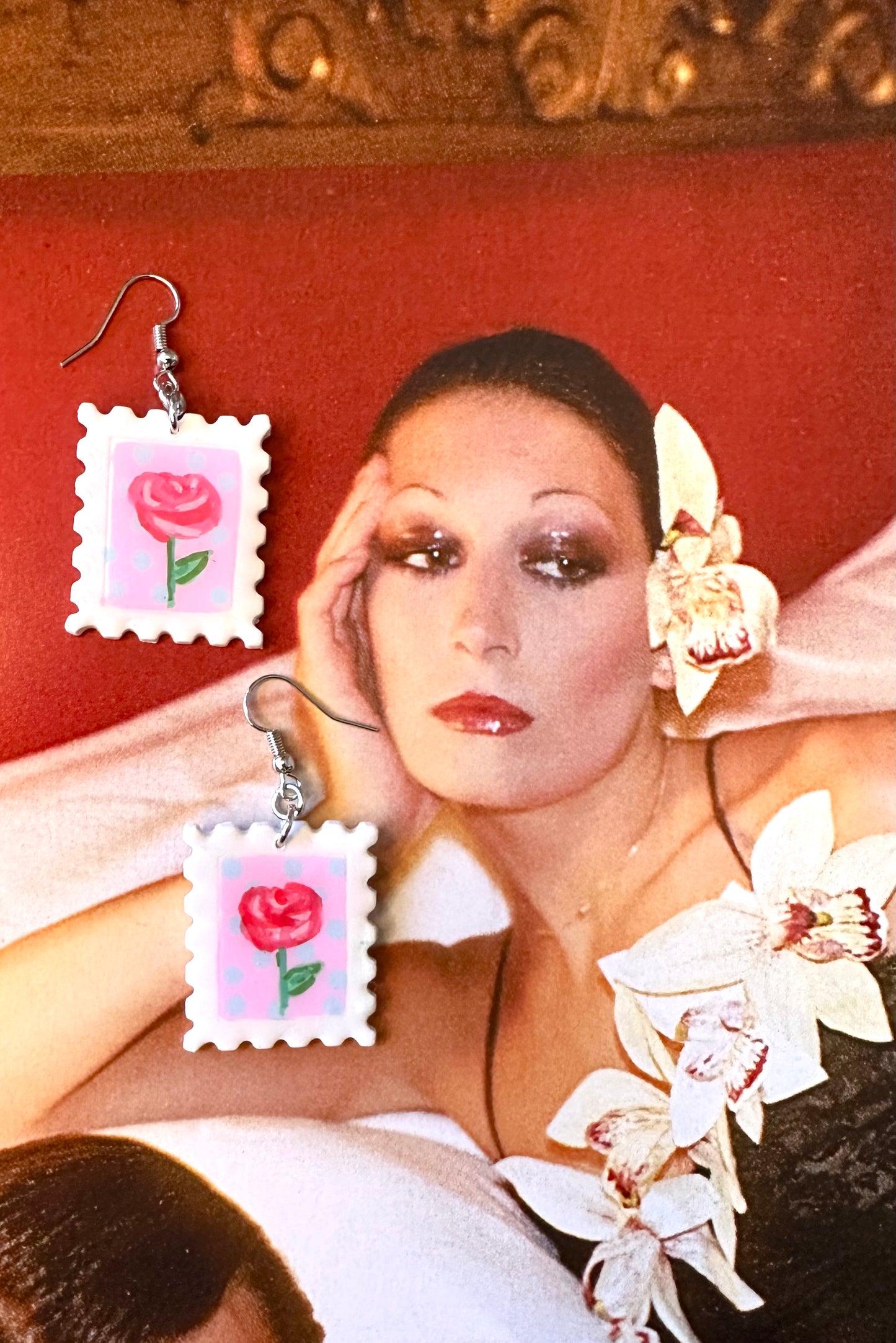 Rose Stamp Earrings