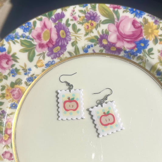 Apple Stamp Earrings