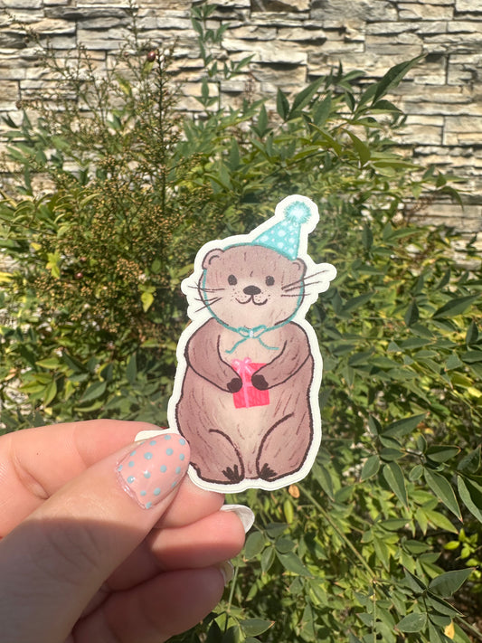 Celebration Otter Sticker
