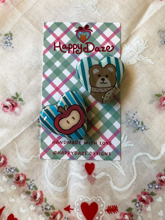 Bear and Apple Magnet