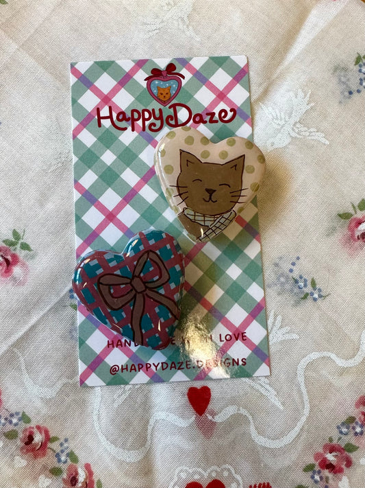 Cat and Bow Magnet